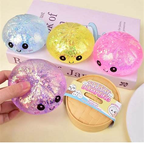 Dumpling Squishy Sürpriz Simli Renkli Çin Mantısı